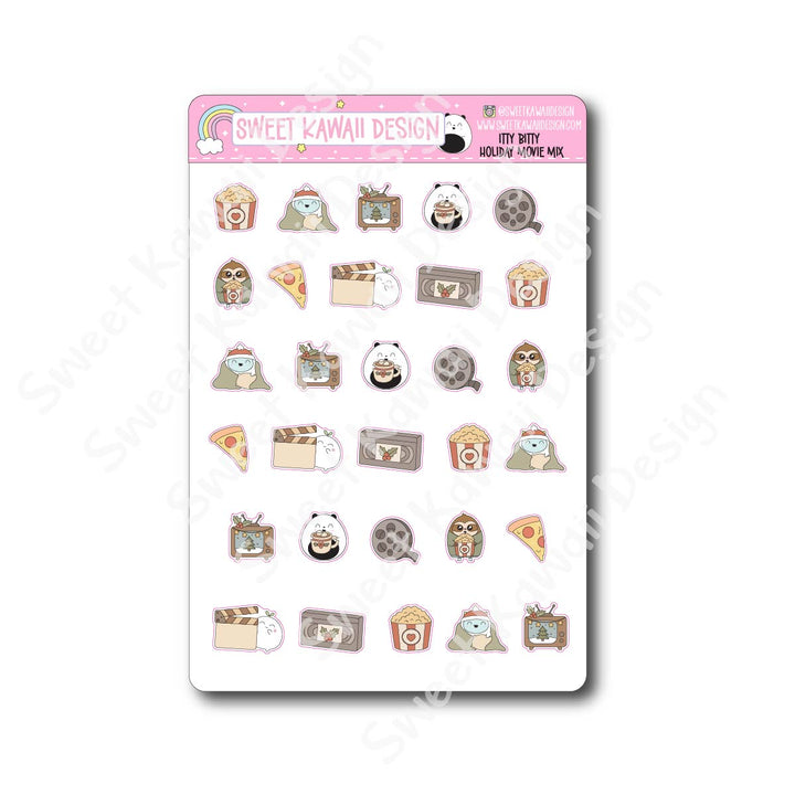 Kawaii Holiday Movie Mix Stickers