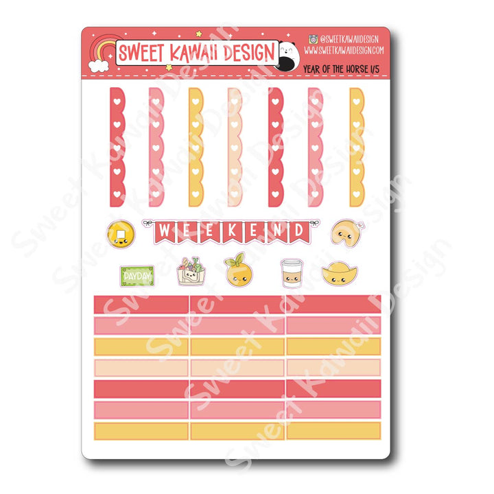 Weekly Kit - Year of the Horse - SIZE OPTIONS AVAILABLE