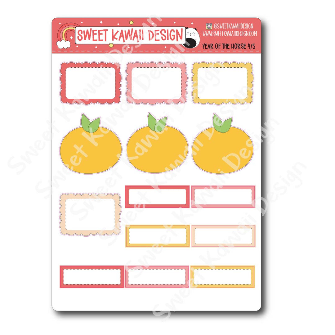 Weekly Kit - Year of the Horse - SIZE OPTIONS AVAILABLE