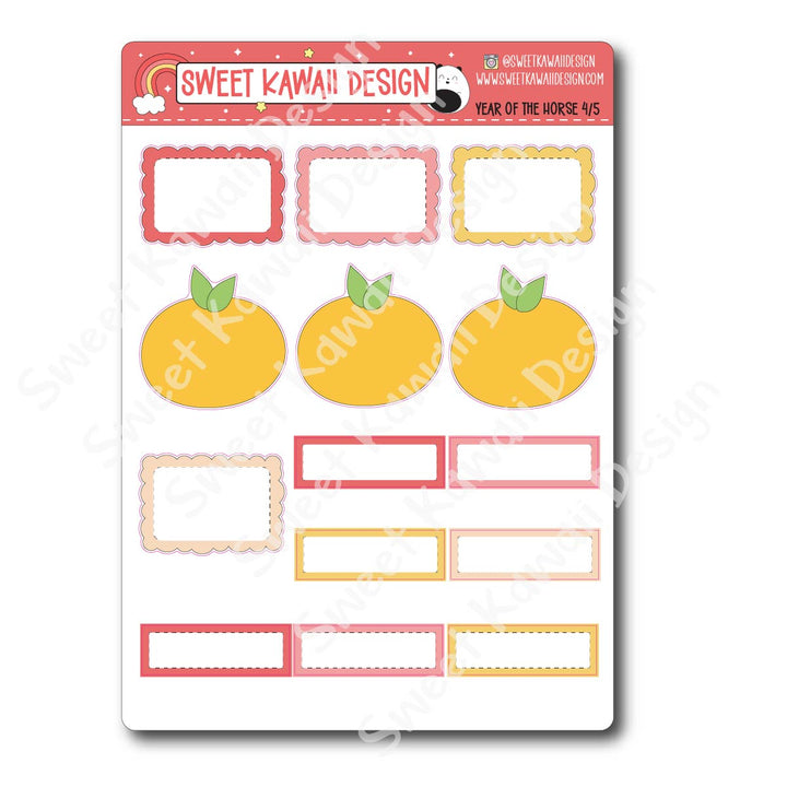 Weekly Kit - Year of the Horse - SIZE OPTIONS AVAILABLE