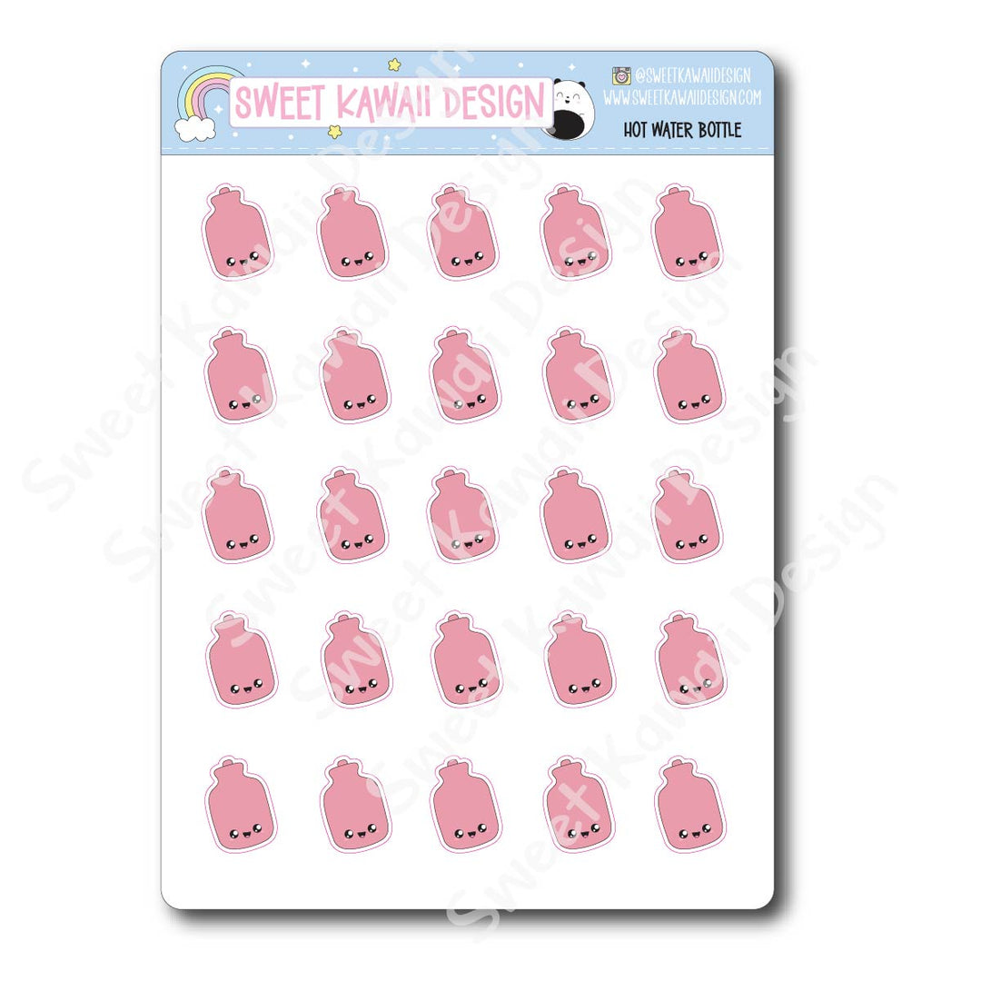 Kawaii Hot Water Bottle Stickers