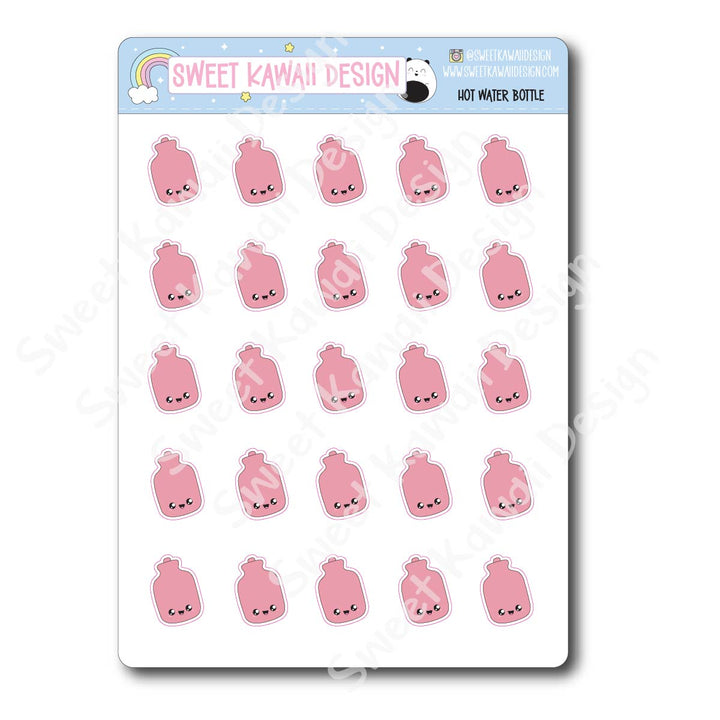 Kawaii Hot Water Bottle Stickers