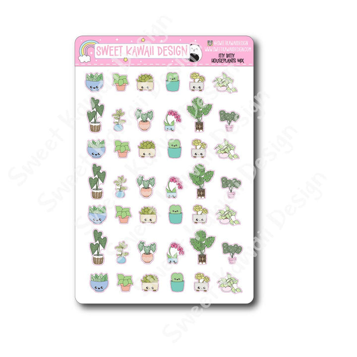 Kawaii Houseplants Mix Stickers
