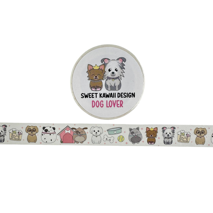 Kawaii Dog Lovers Tape 15mm x 10mm