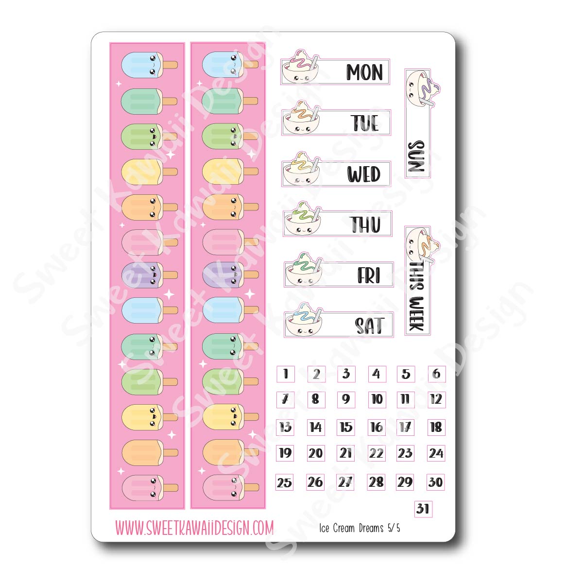 Weekly Kit  - Ice Cream Dreams HORIZONTAL