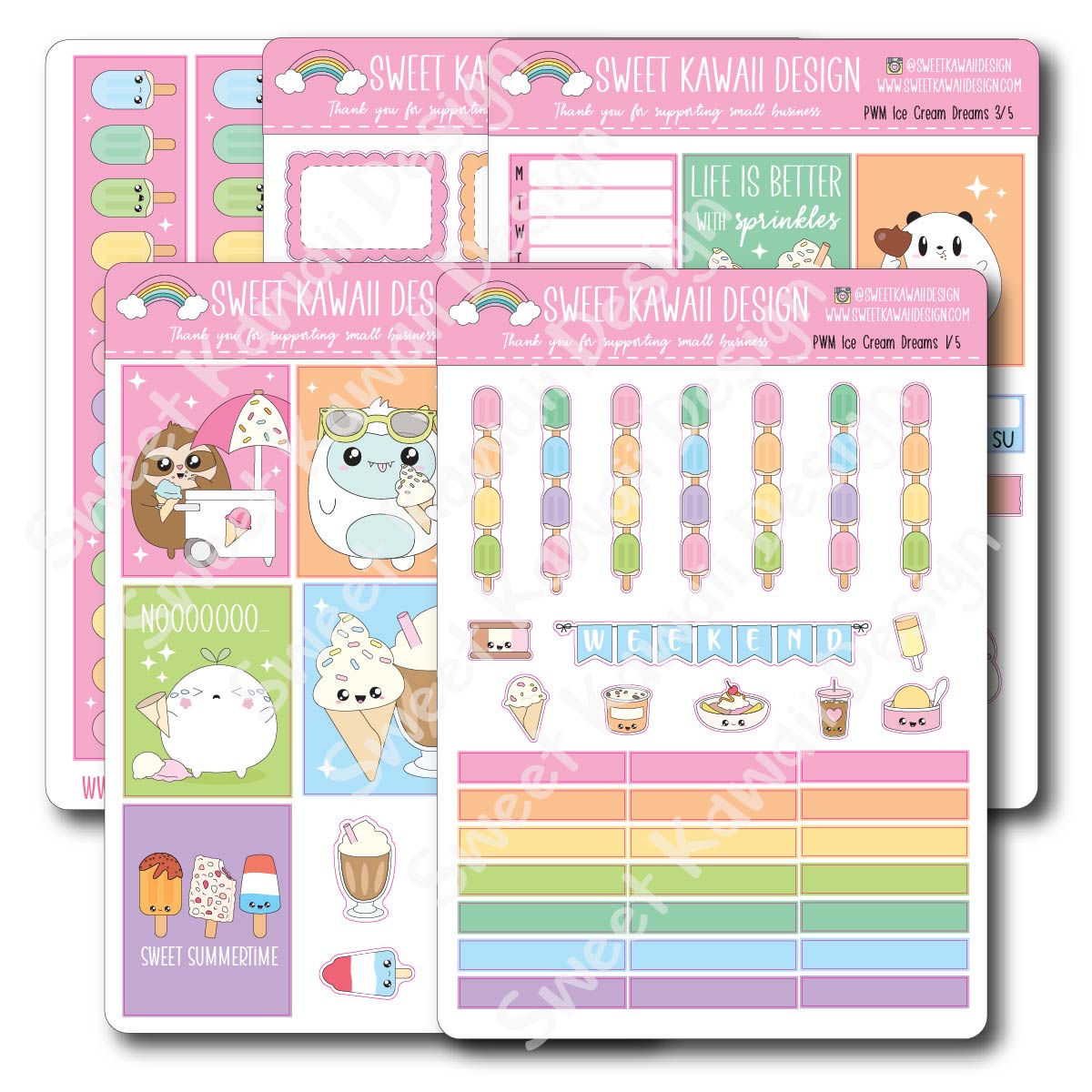 Weekly Kit  - Ice Cream Dreams HORIZONTAL