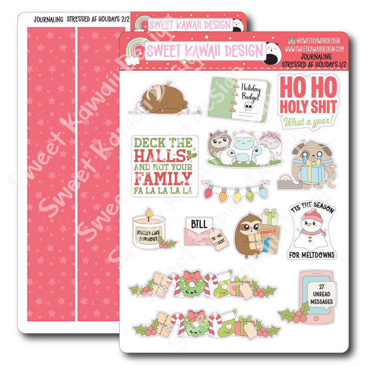 Journaling Kit - Stressed AF Holidays