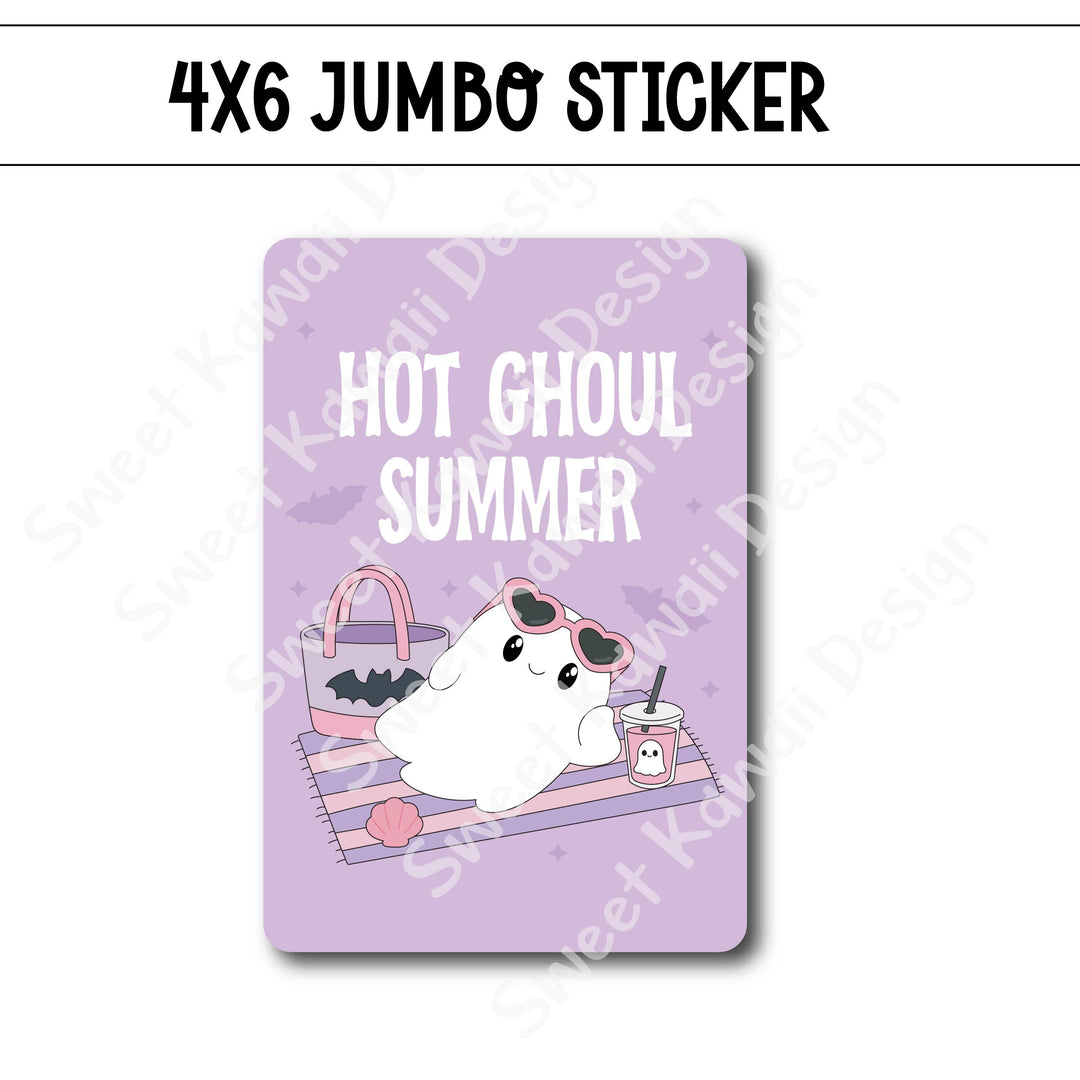 Kawaii Jumbo Sticker - Hot Ghoul Summer