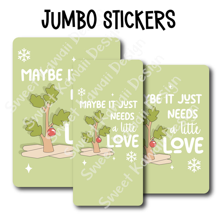 Kawaii Jumbo Sticker - Christmas Love - Size Options Available