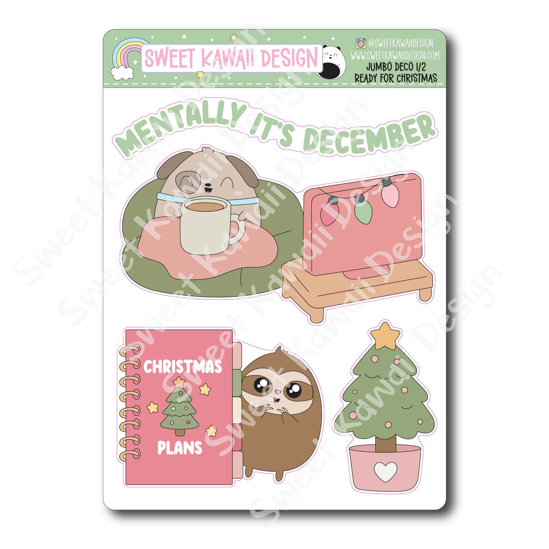 Kawaii Jumbo Deco Stickers - Ready for Christmas