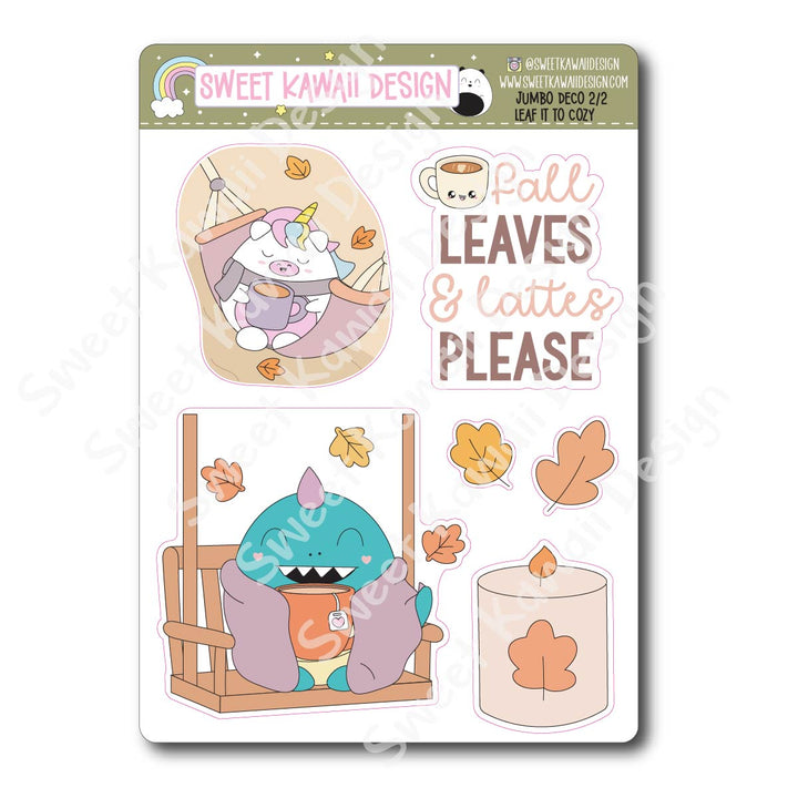 Kawaii Jumbo Deco Stickers - Leaf it to Cozy