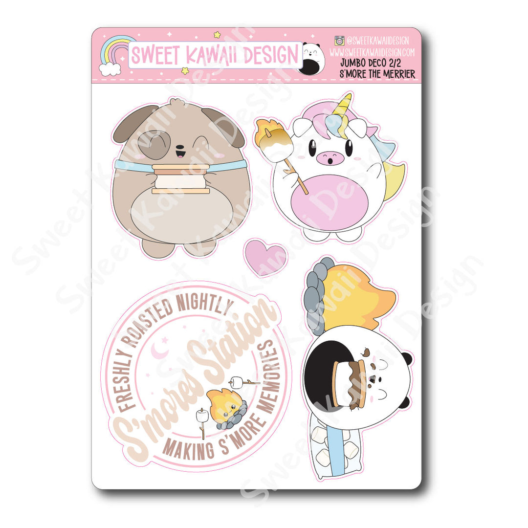 Kawaii Jumbo Deco Stickers - S'more the Merrier