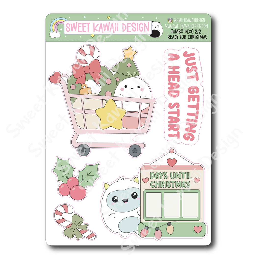 Kawaii Jumbo Deco Stickers - Ready for Christmas