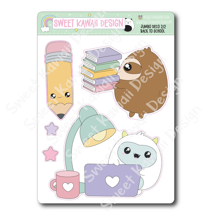 Kawaii Jumbo Deco Stickers - Back to School