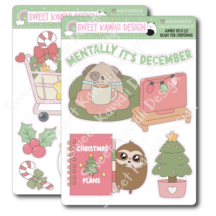 Kawaii Jumbo Deco Stickers - Ready for Christmas