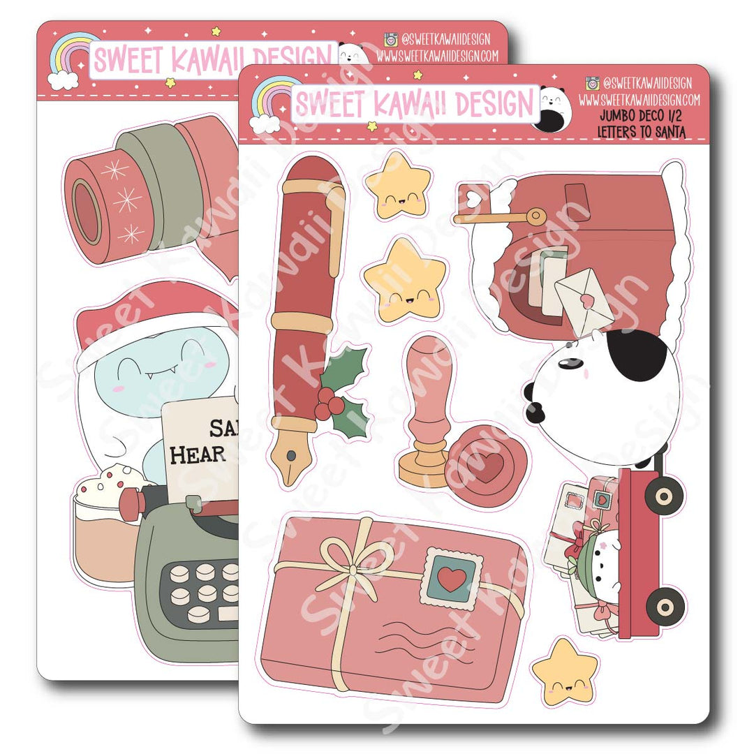 Kawaii Jumbo Deco Stickers - Letters to Santa