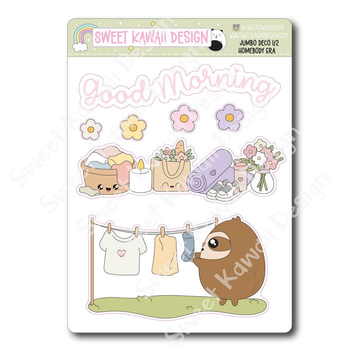 Kawaii Jumbo Deco Stickers - Homebody Era