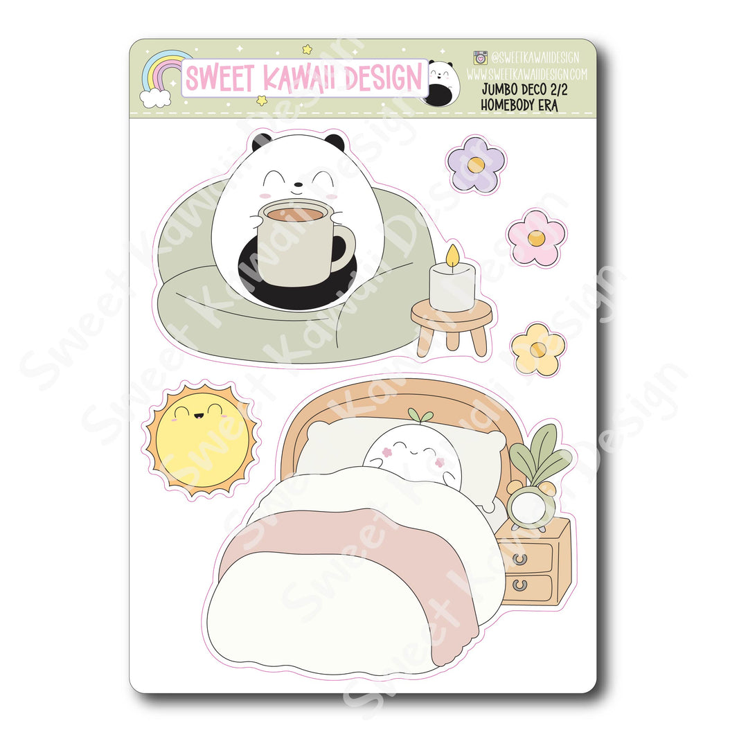 Kawaii Jumbo Deco Stickers - Homebody Era
