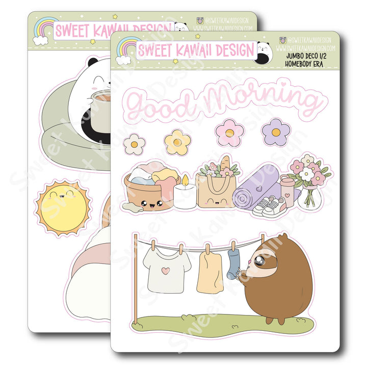 Kawaii Jumbo Deco Stickers - Homebody Era