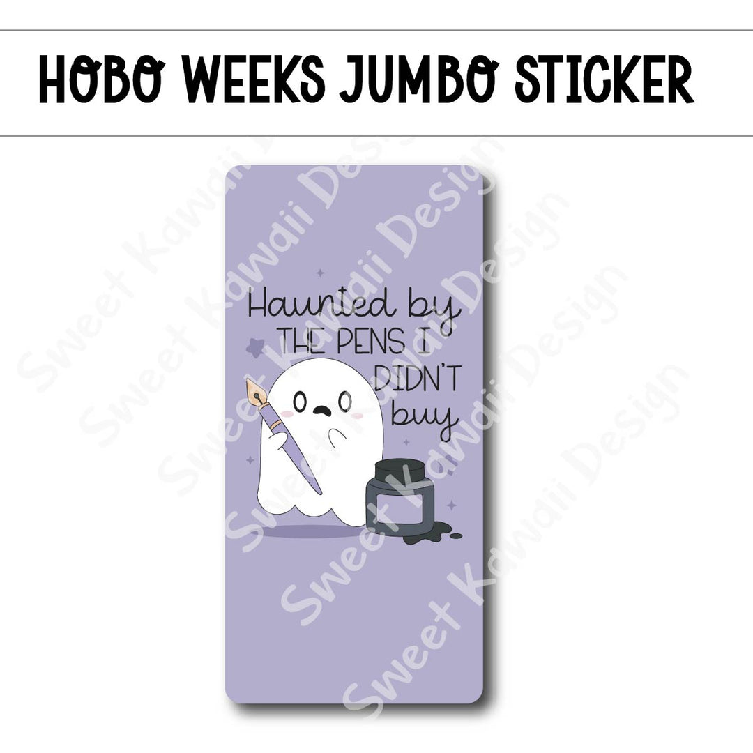 Kawaii Jumbo Sticker - Haunted by Pens