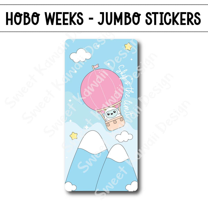 Kawaii Jumbo Sticker - Sky's the Limit