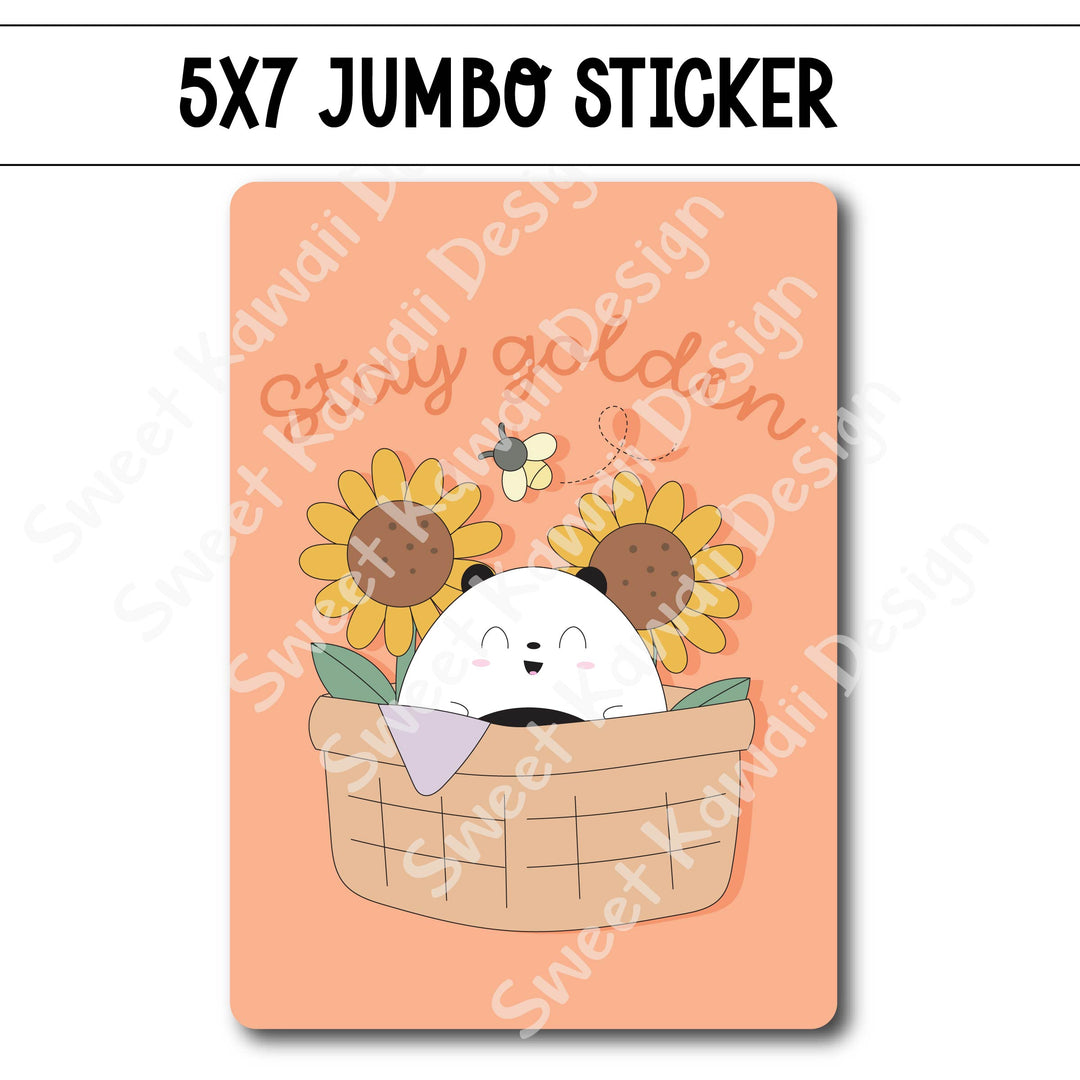Kawaii Jumbo Sticker - Stay Golden