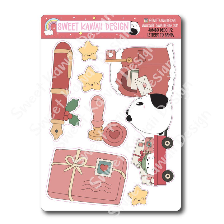 Kawaii Jumbo Deco Stickers - Letters to Santa