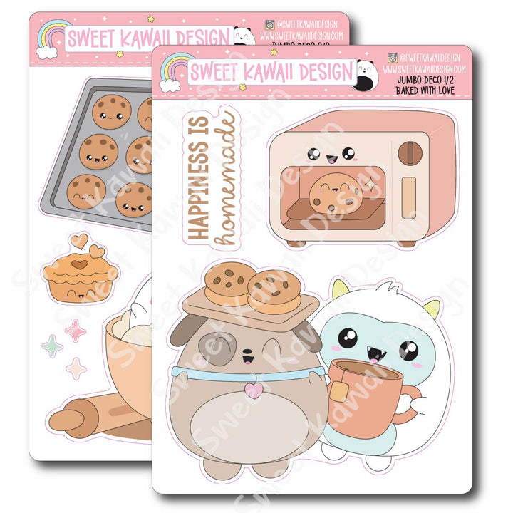 Kawaii Jumbo Deco Stickers - Baked with Love
