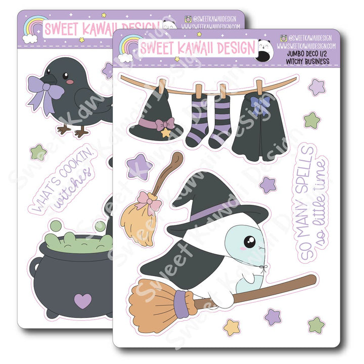 Kawaii Jumbo Deco Stickers - Witchy Business