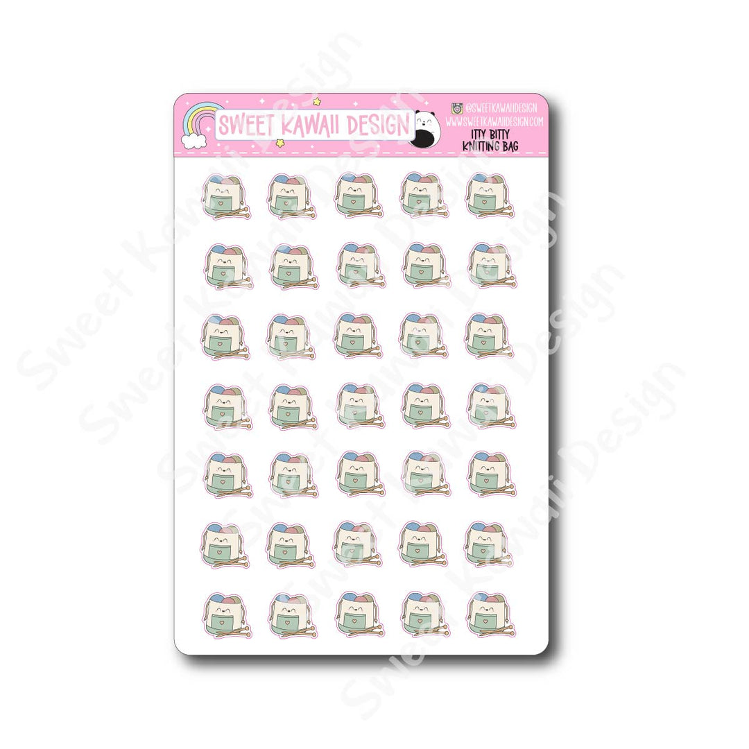Kawaii Knitting Bag Stickers