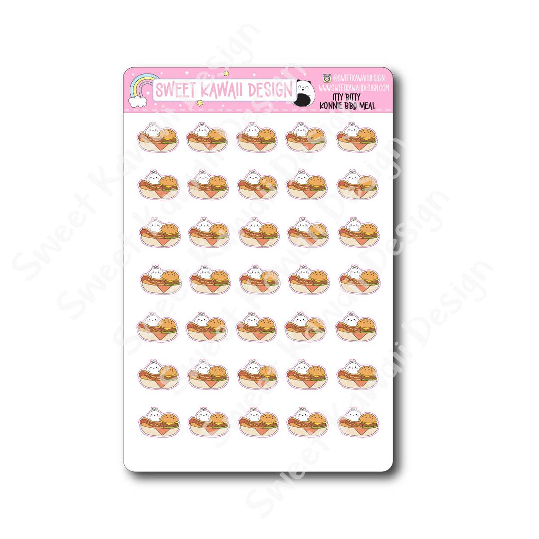 Kawaii Konnie Stickers - BBQ Meal