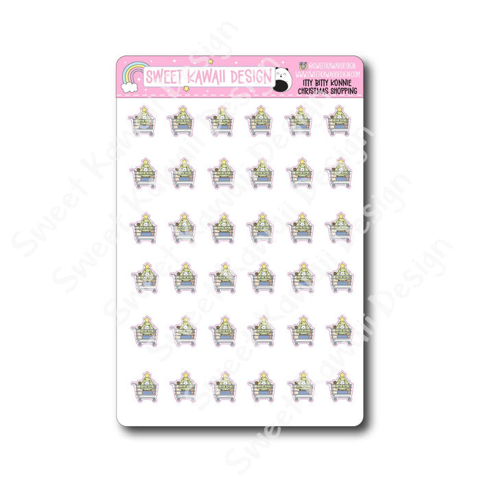 Kawaii Konnie Stickers - Christmas Shopping