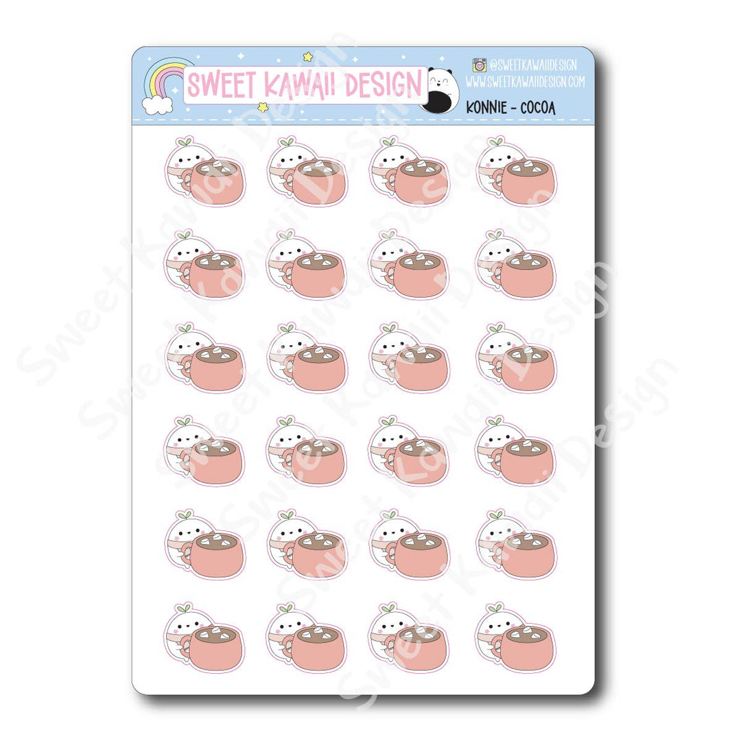 Kawaii Konnie Stickers - Cocoa