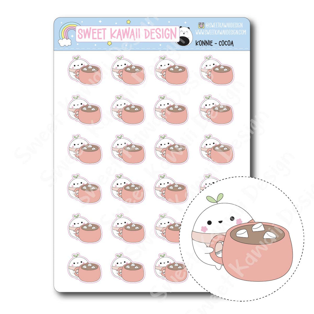 Kawaii Konnie Stickers - Cocoa