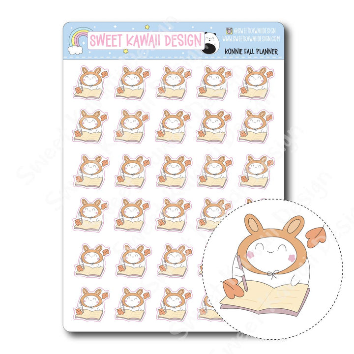 Kawaii Konnie Stickers - Fall Planner