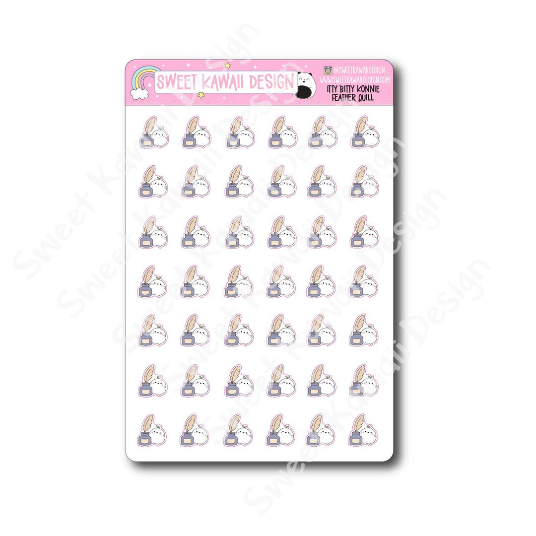 Kawaii Konnie Stickers  - Feather Quill