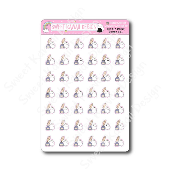 Kawaii Konnie Stickers  - Feather Quill
