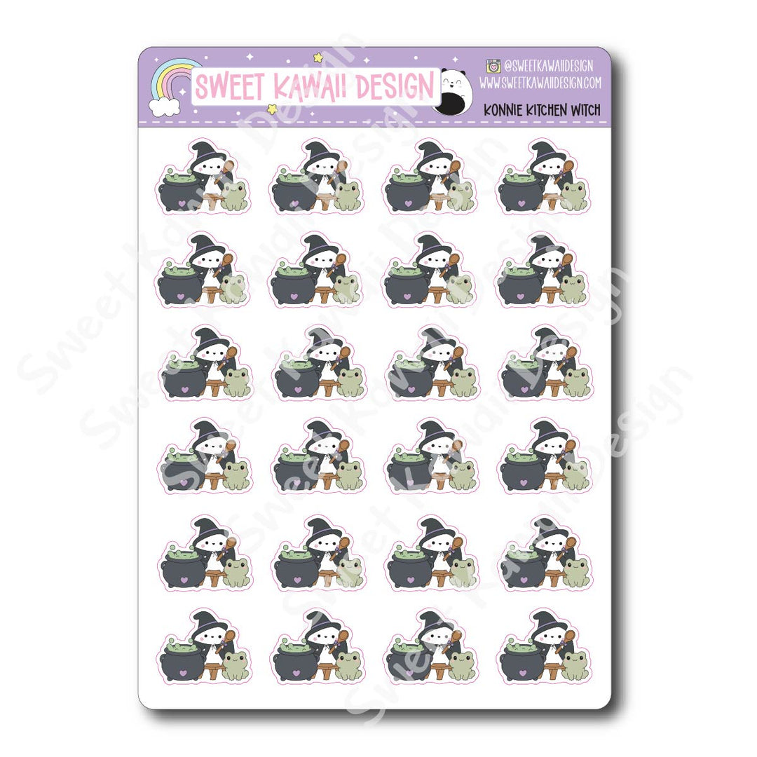 Kawaii Konnie Stickers - Kitchen Witch