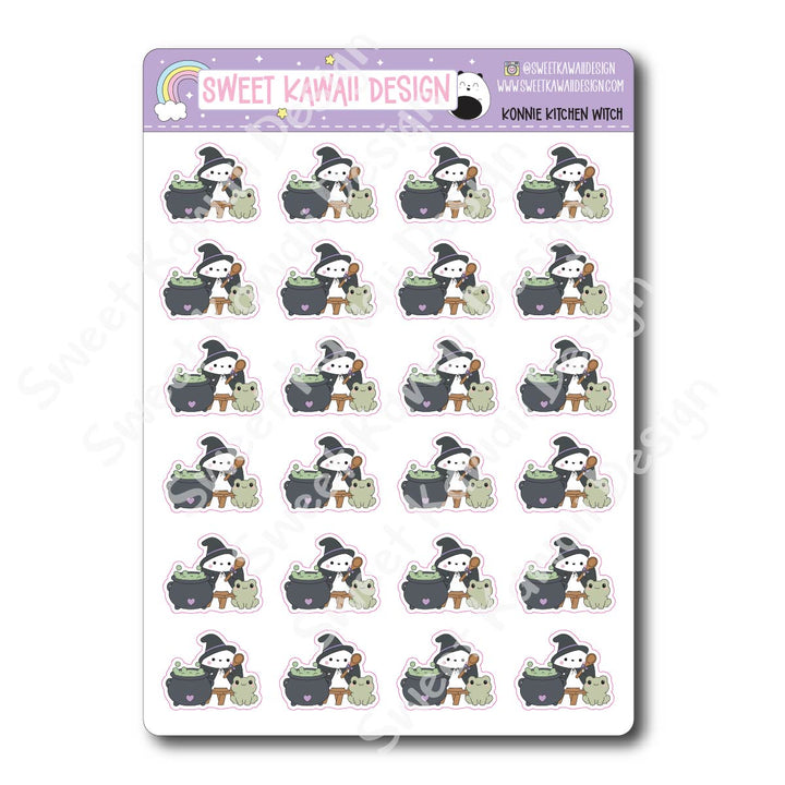 Kawaii Konnie Stickers - Kitchen Witch