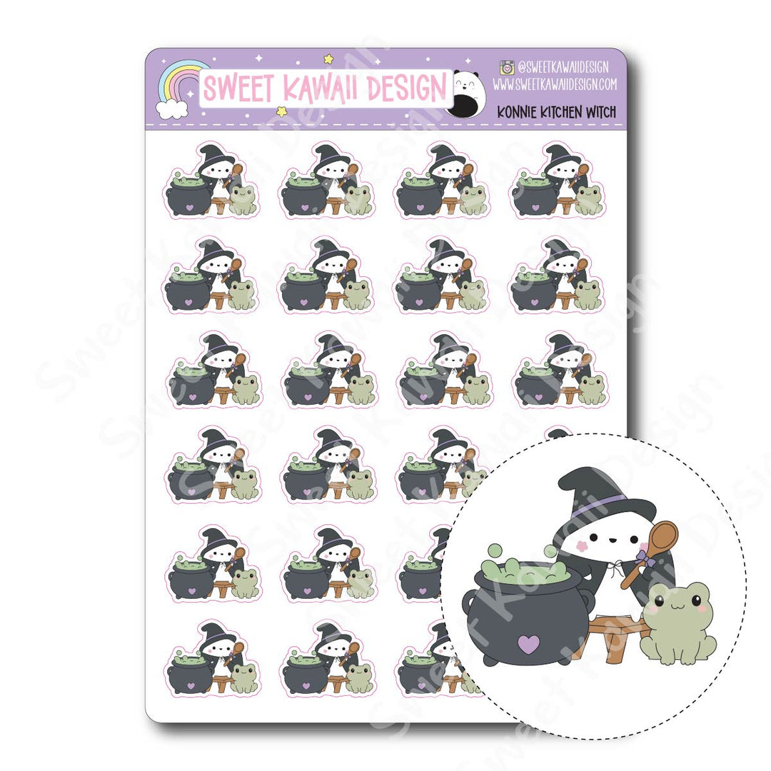 Kawaii Konnie Stickers - Kitchen Witch