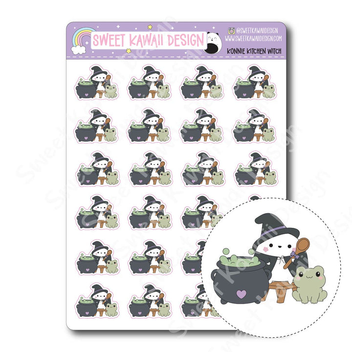 Kawaii Konnie Stickers - Kitchen Witch