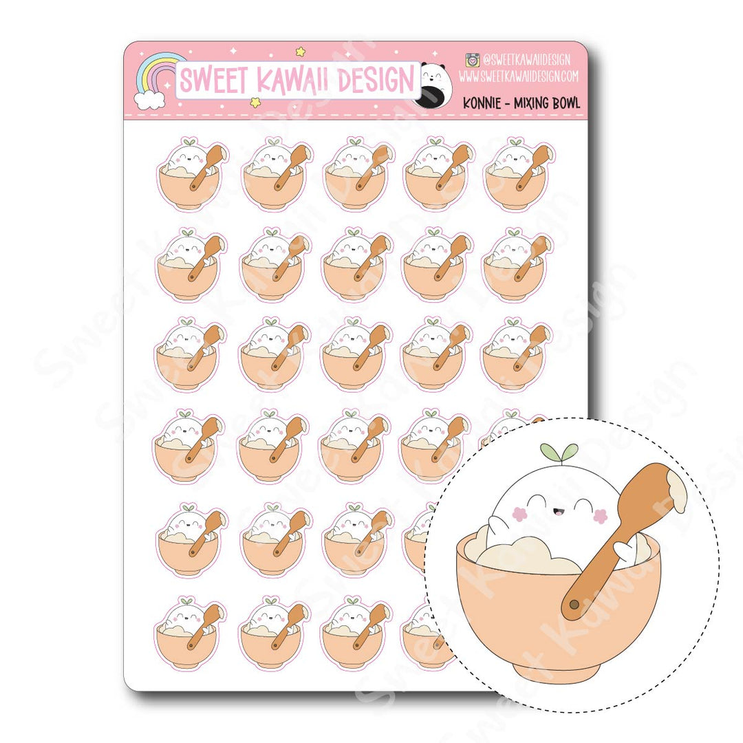 Kawaii Konnie Stickers - Mixing Bowl