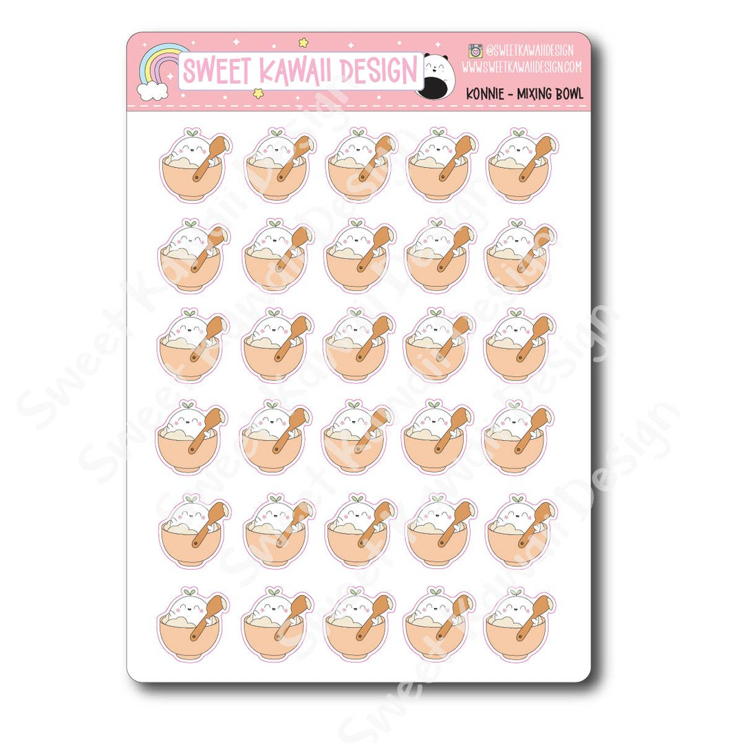 Kawaii Konnie Stickers - Mixing Bowl