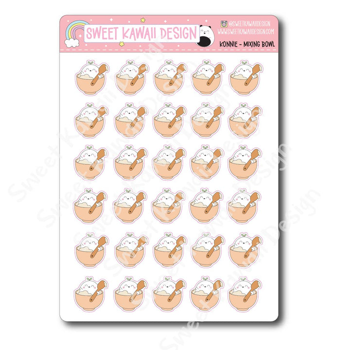 Kawaii Konnie Stickers - Mixing Bowl