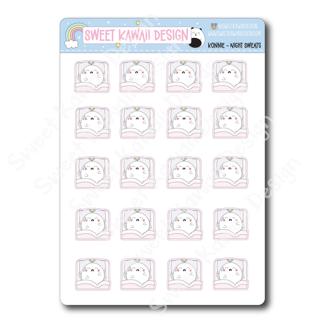 Kawaii Konnie Stickers - Night Sweats