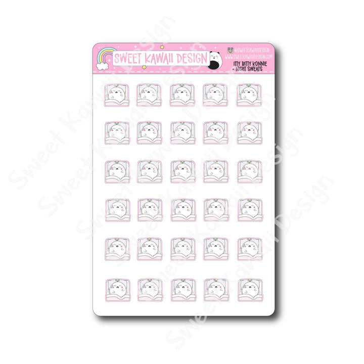 Kawaii Konnie Stickers - Night Sweats