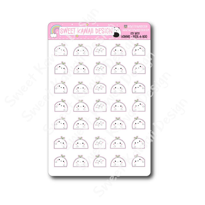 Kawaii Konnie Stickers - Peek-a-boo