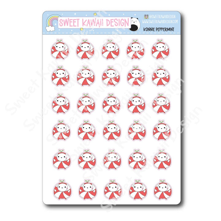 Kawaii Konnie Stickers - Peppermint