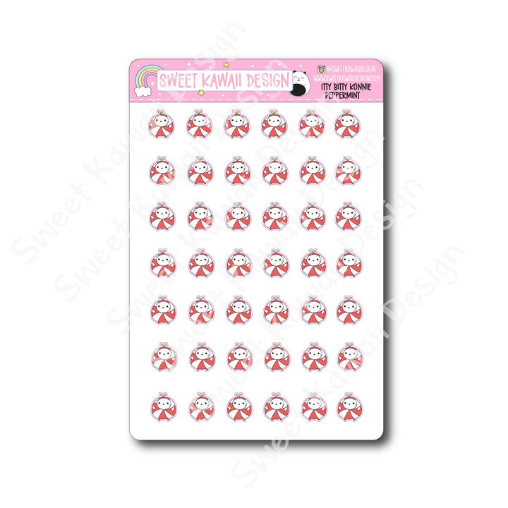 Kawaii Konnie Stickers - Peppermint