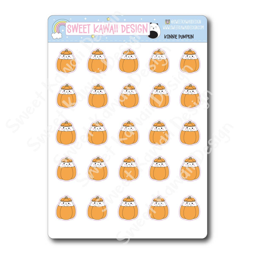 Kawaii Konnie Stickers - Pumpkin